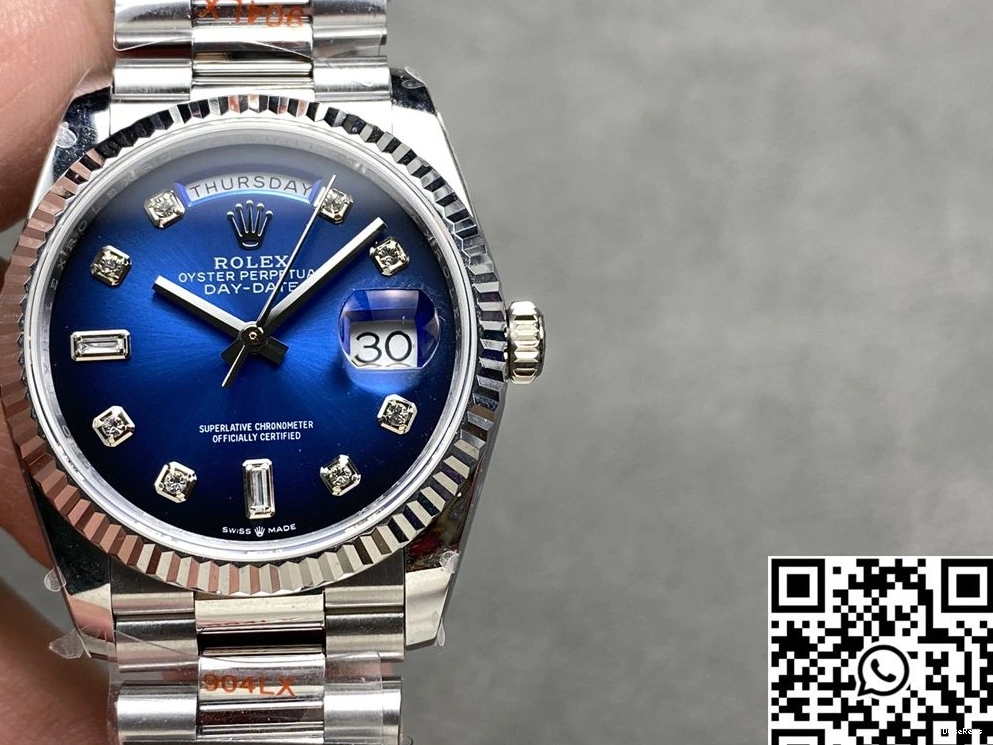 Rolex 36mm Rose M128235 Tungsten Chocalate Gold Date Day QF Factory Steel v5 Dial 0402